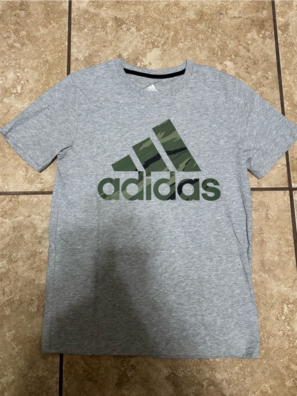 adidas kids Gray Athletic Tank with Black Trim